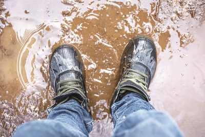 Beware the dreaded trench foot and keep feet and footwear dry.