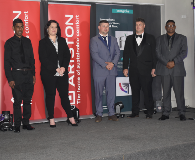 The finalists for the Plumbing Company of the year: NM Plumbing, Steyn’s Plumbing, and Legend Plumbing.