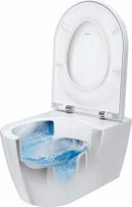 The DuraFlush® flushing technology distributes water evenly throughout the bowl and guarantees uncompromising hygiene.