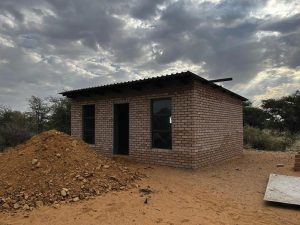 Part of the student kitchen at the start of construction.